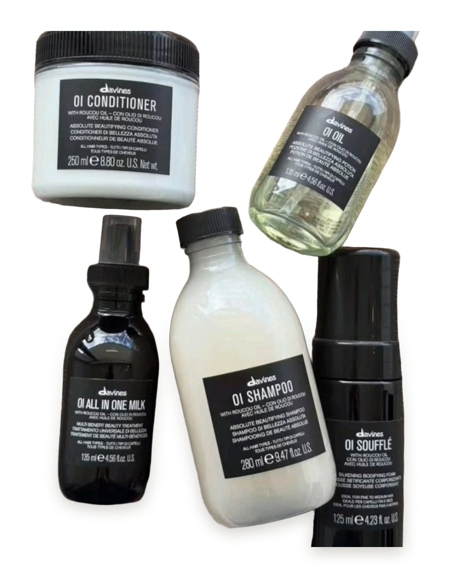 Gama Davines OI — Shampoo, Conditioner, Oil, All In One Milk și Soufflé
