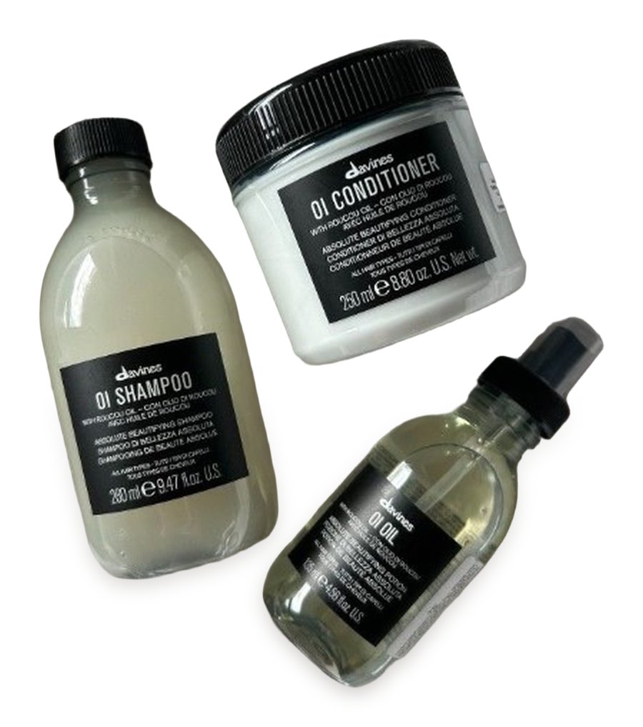 Davines OI Shampoo, OI Conditioner și OI Oil